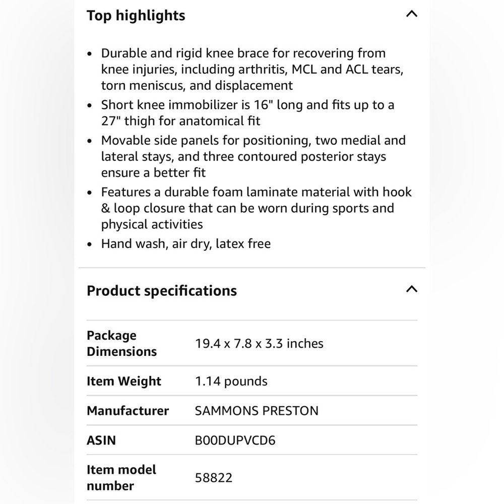 🌺𝐍𝐈𝐁-𝐒𝐀𝐌𝐌𝐎𝐍𝐒 𝐏𝐑𝐄𝐒𝐓𝐎𝐍 𝐓𝐑𝐈-𝐏𝐀𝐍𝐄𝐋 𝐊𝐍𝐄𝐄 𝐈𝐌𝐌𝐎𝐁. 𝟏𝟔“ 𝐔𝐍𝐈𝐕𝐄𝐑𝐒𝐀𝐋 𝐁𝐑𝐀𝐂𝐄 - Picture 8 of 12